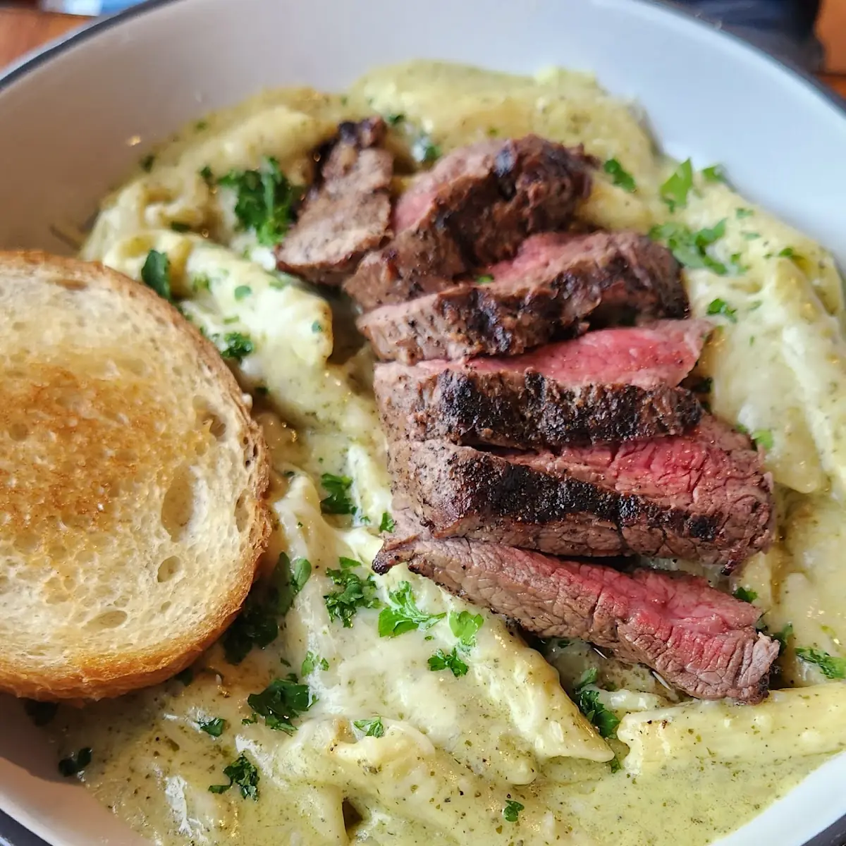 Pesto Pasta Steak
