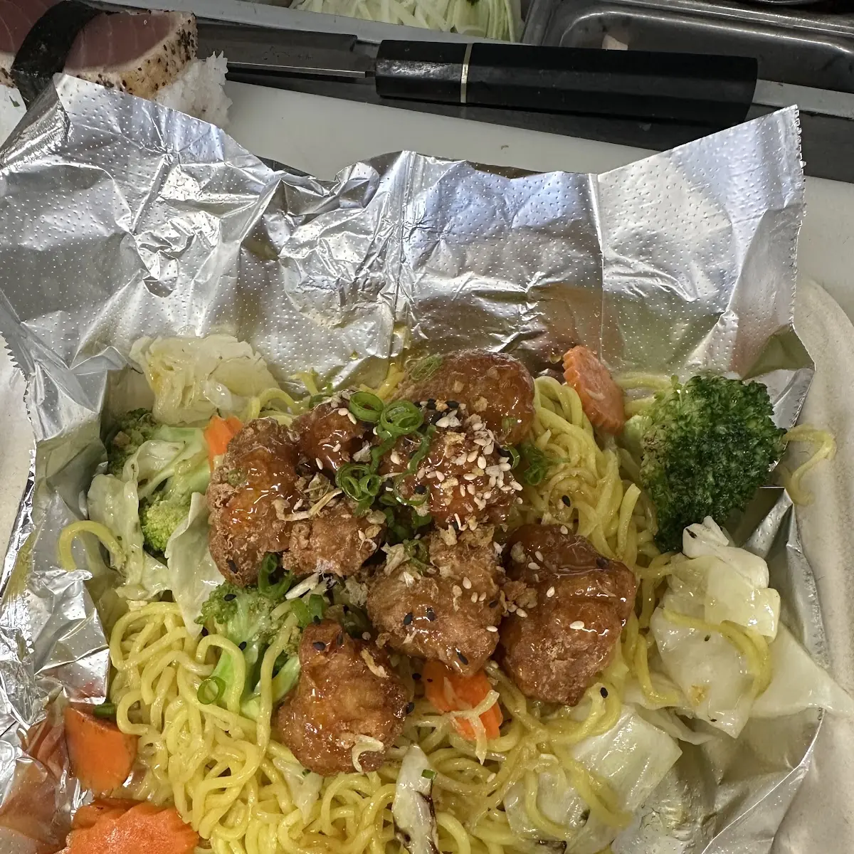 Noodles Orange Chicken