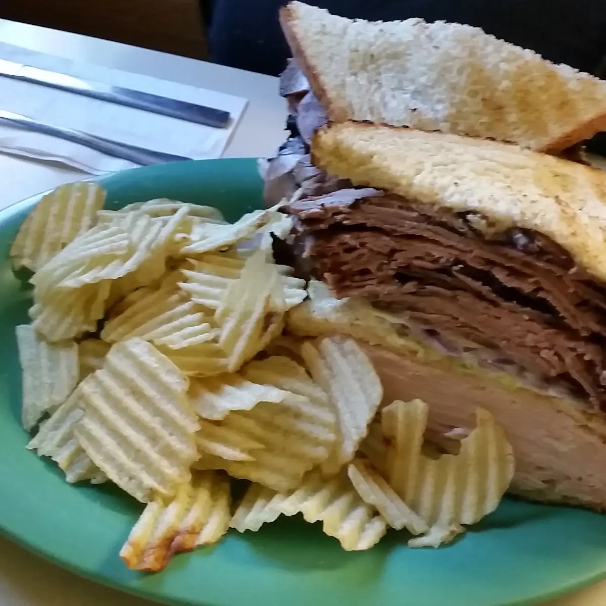 Sandwich with Potato Chips