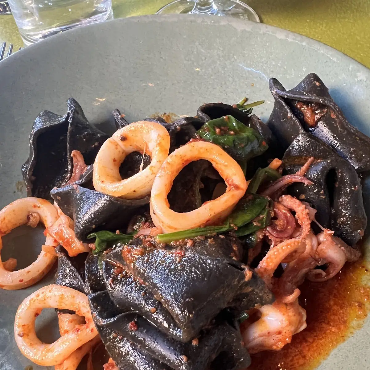 Squid Ink Pasta with Squid
