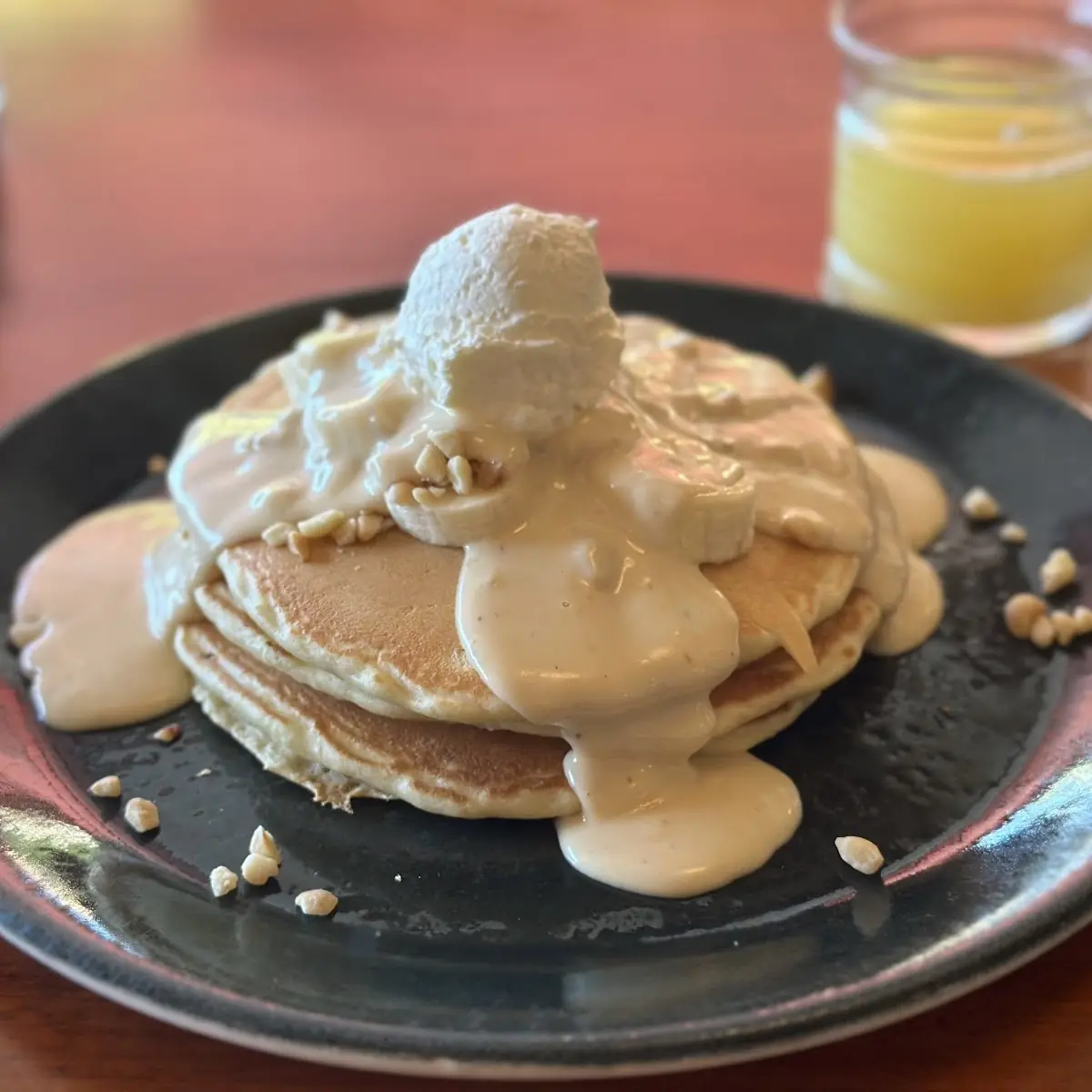 Macadamia Nut Banana Pancakes