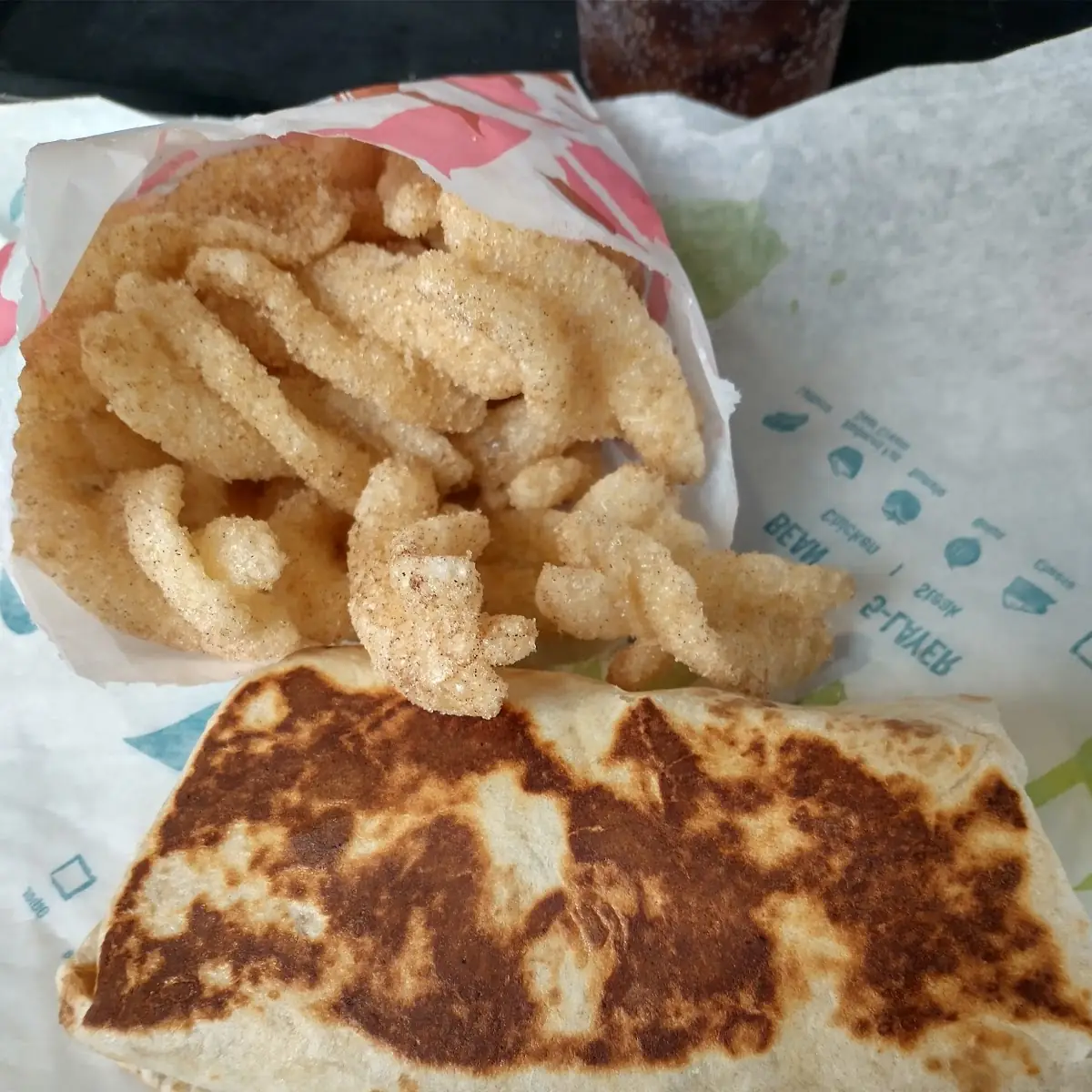 Chipotle Ranch Grilled Chicken Burrito & Cinnamon Twists