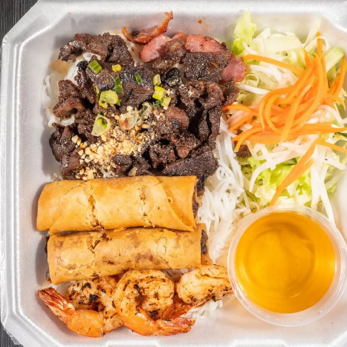 C12 Vermicelli Noodles With Grilled Chicken & Grilled Shrimp - Bún Ga Nướng & Tôm Nướng