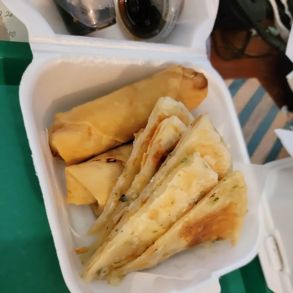 Spring Rolls and Scallion Pancake