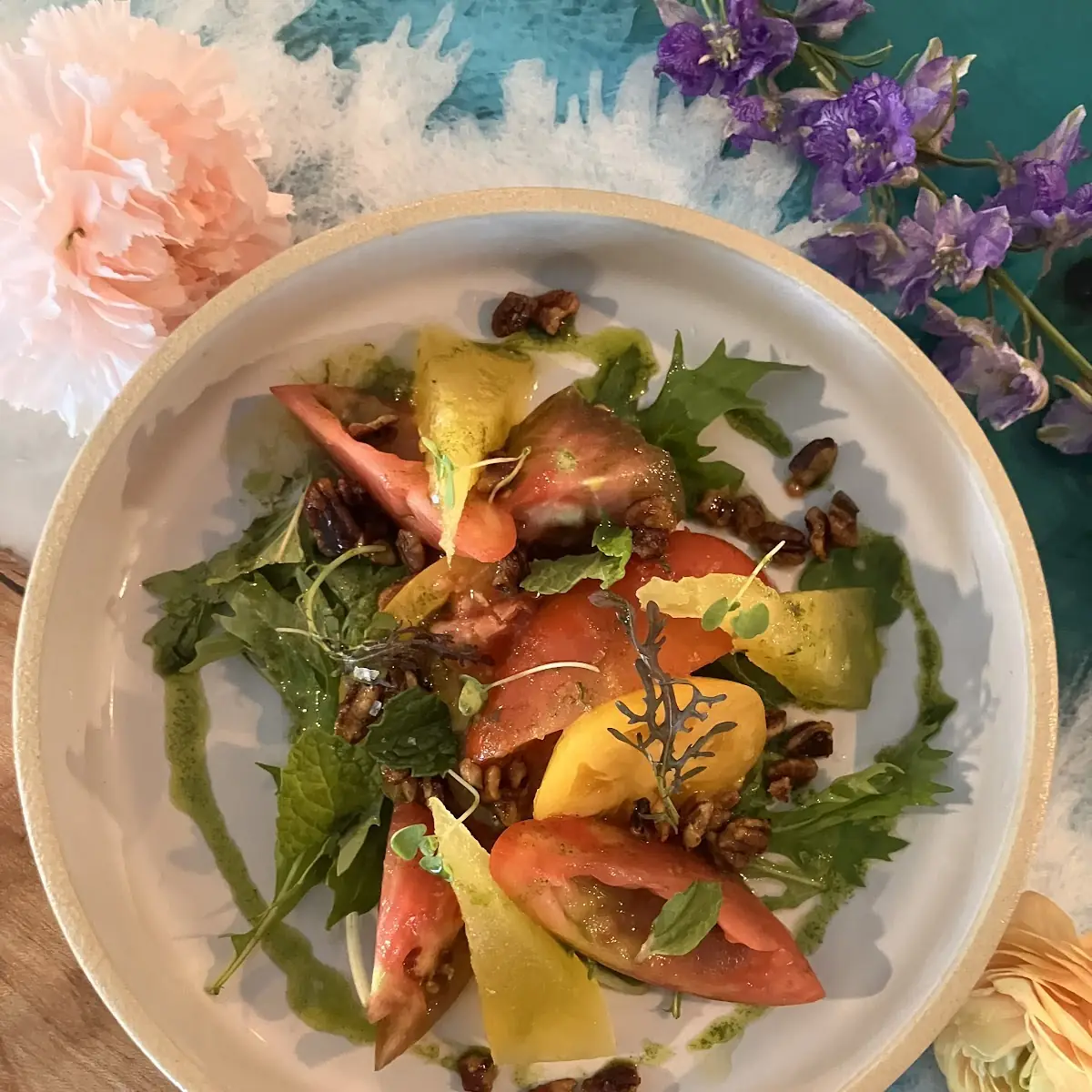 Miso Peach Salad