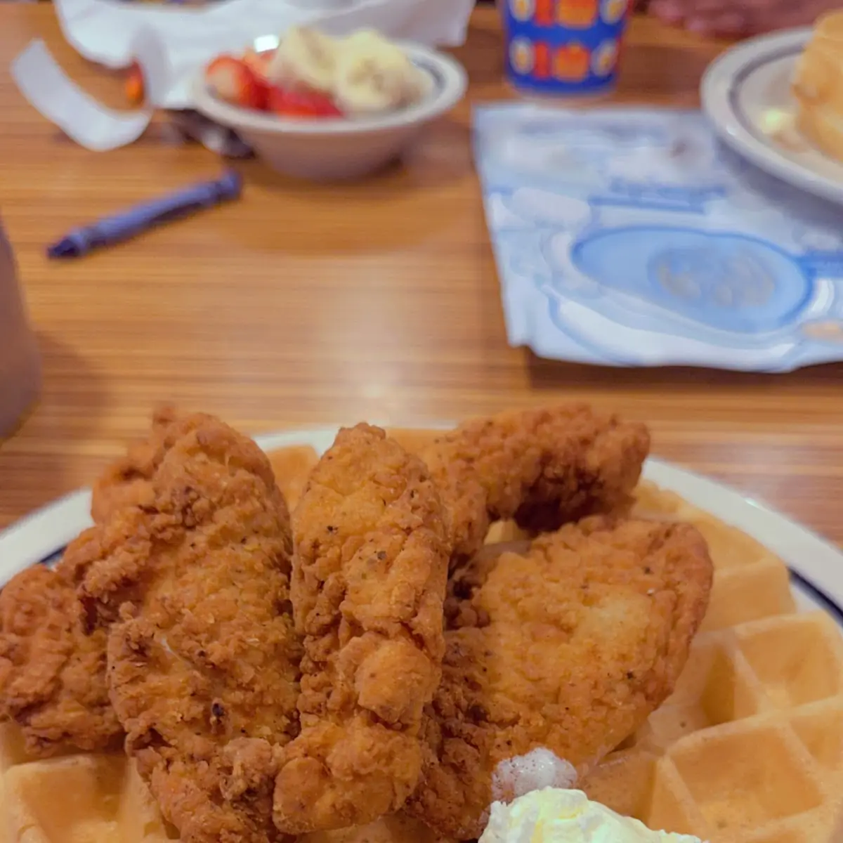 Waffle Chicken Strip Dinner