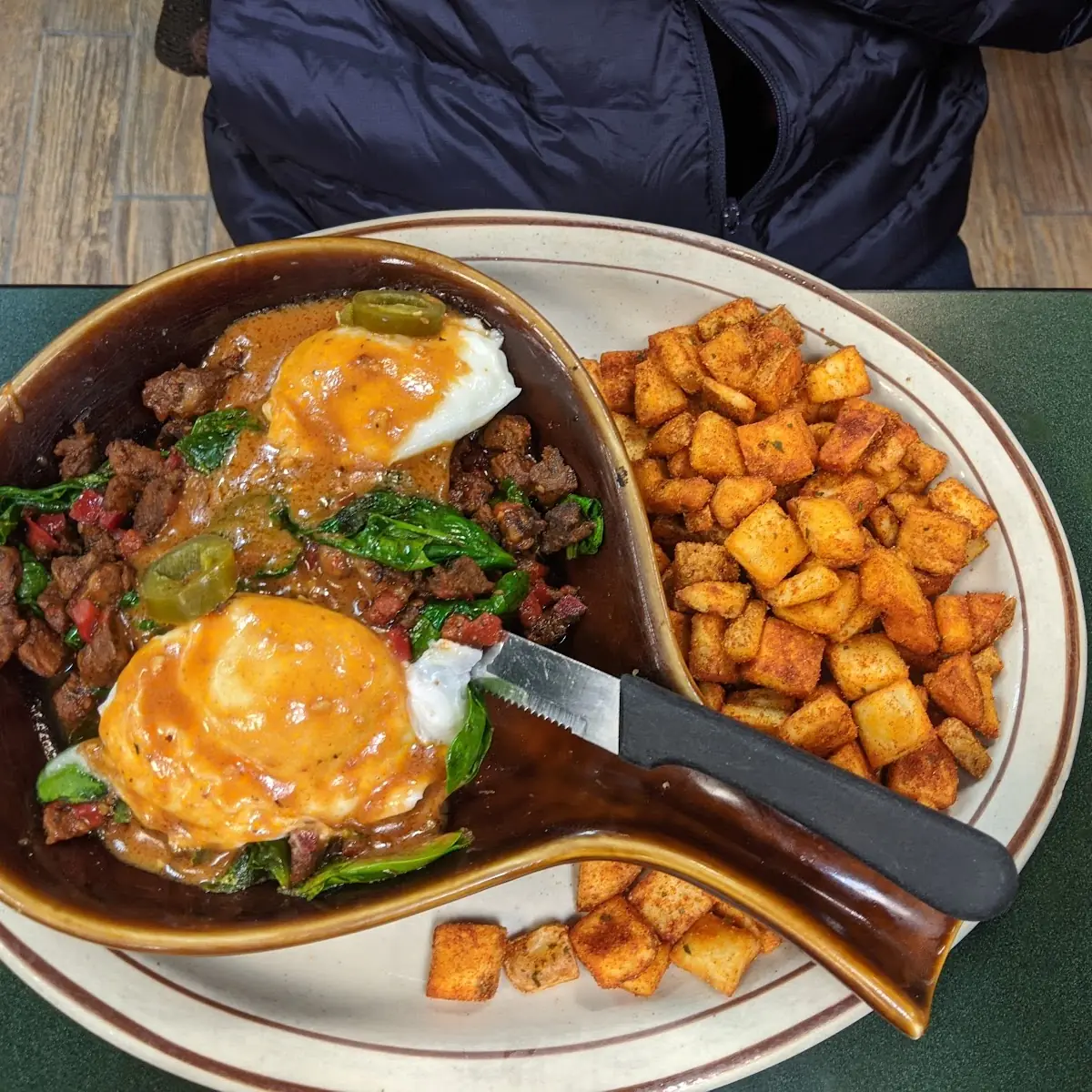 Prime Rib Spinach Benny