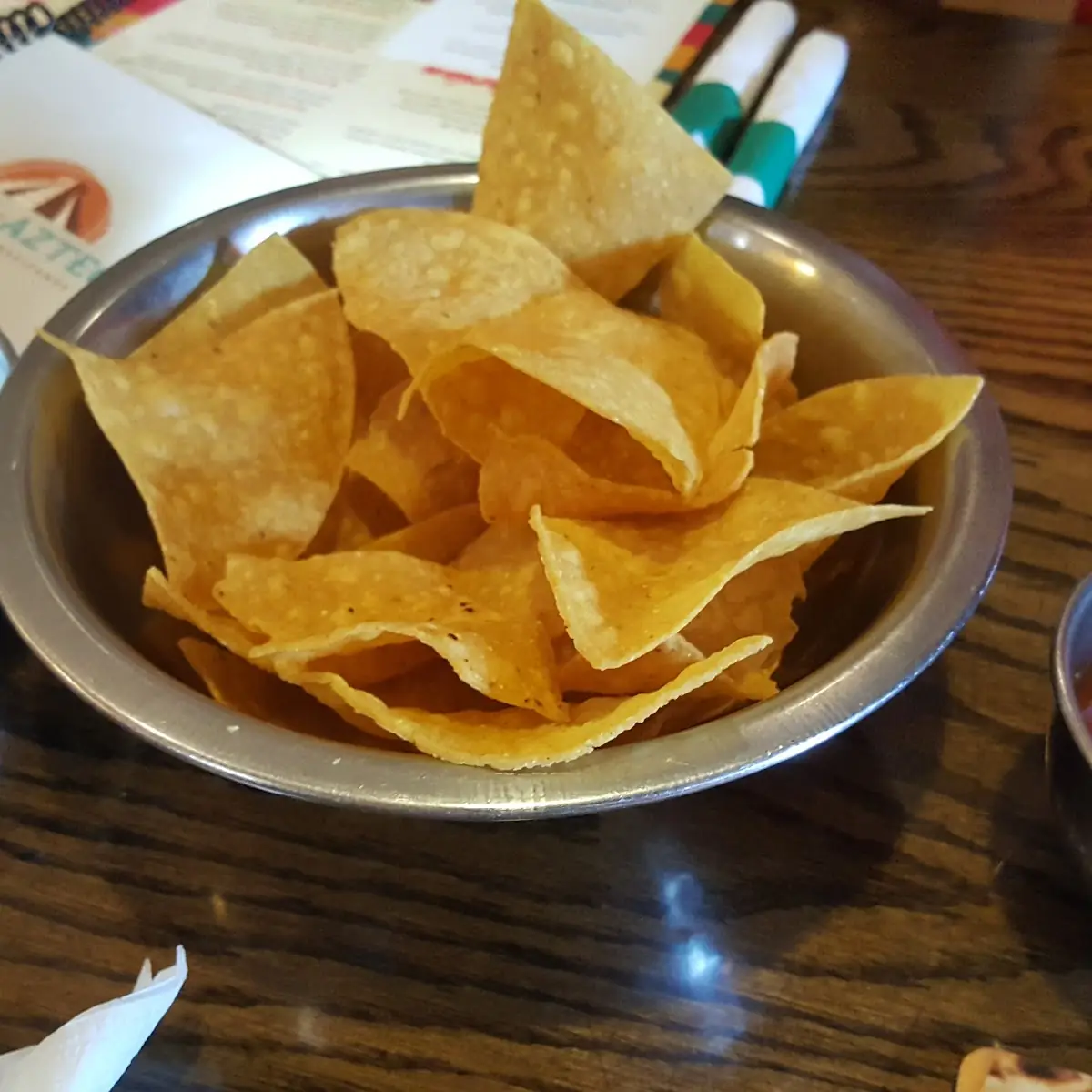 Chips Salsa and White Sauce