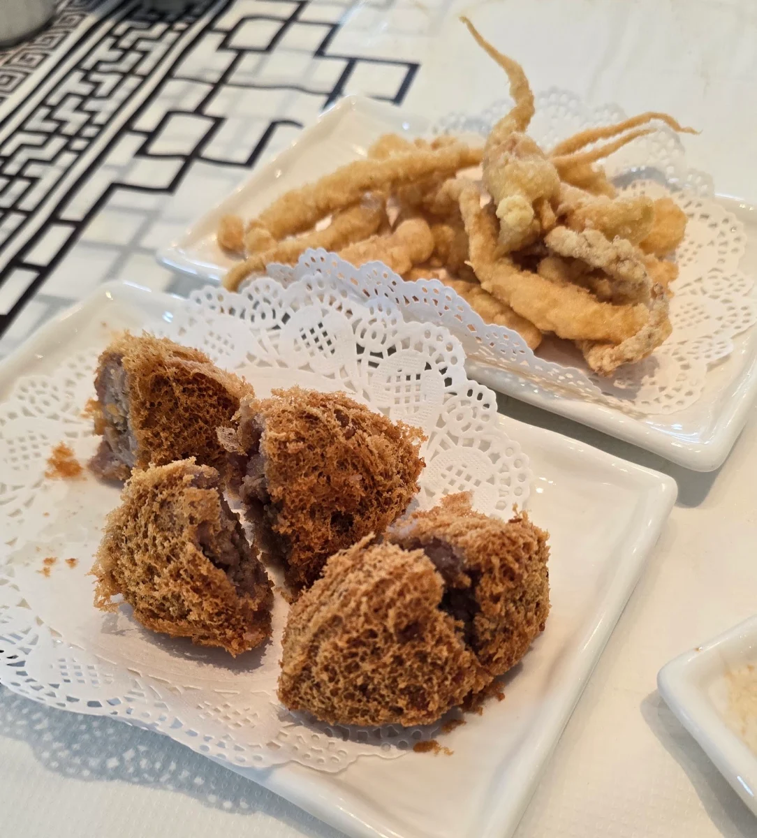 Fried Taro Dumplings & Deep Fried Squid