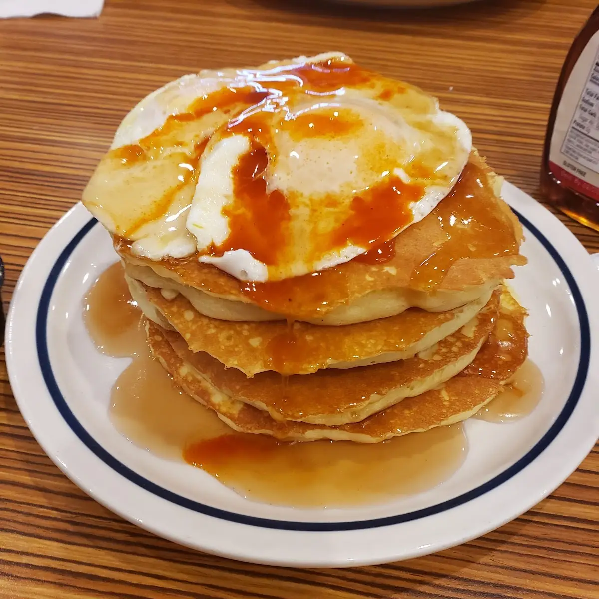 Pancakes and Chile Verde Omelette