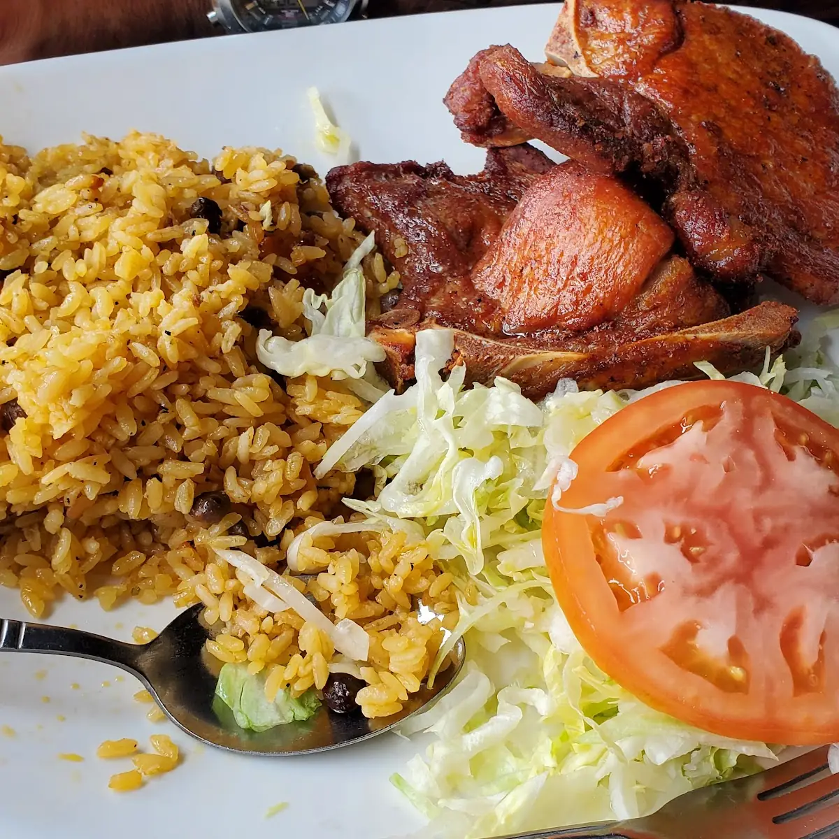 Puerto Rican Rice and Pork Chops