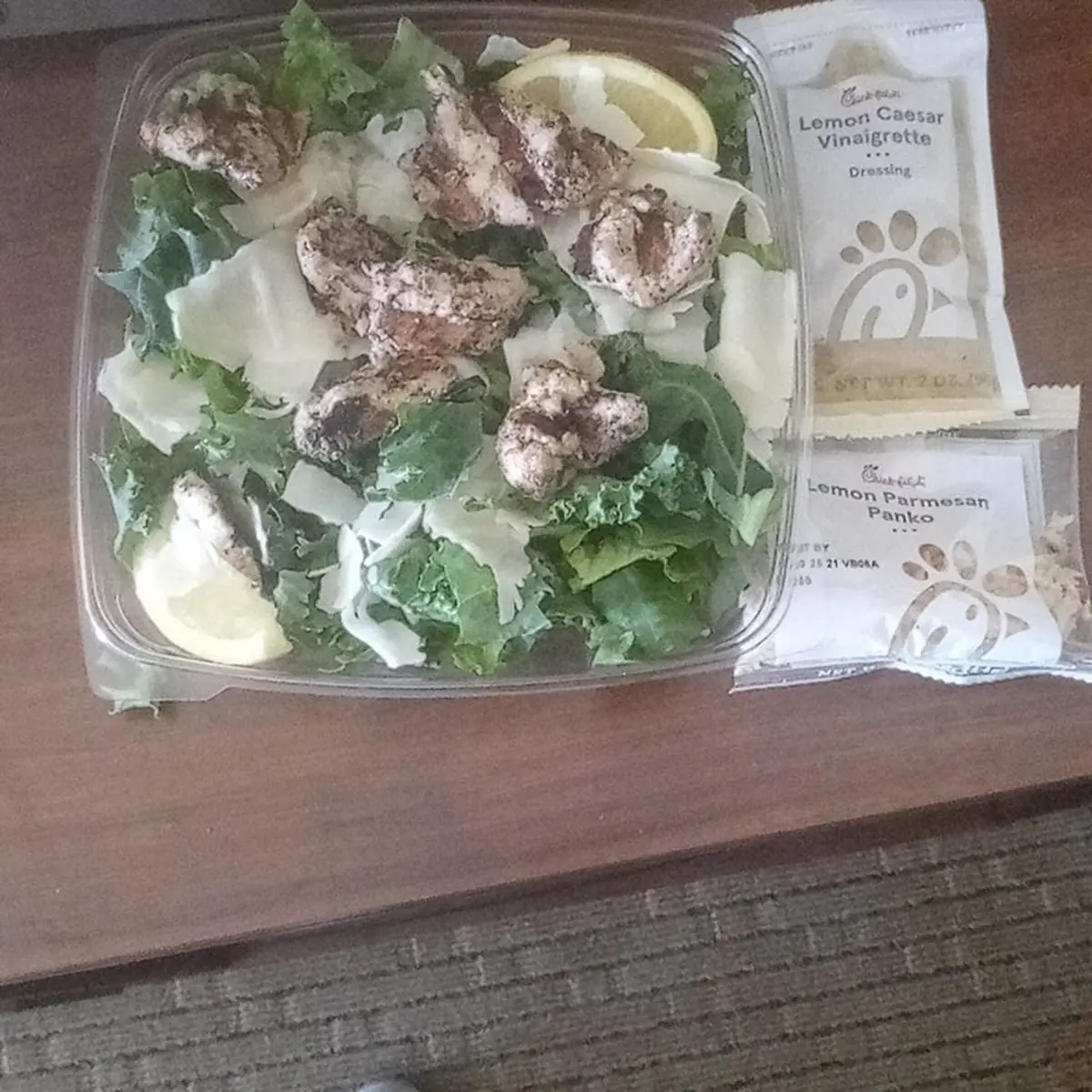 Lemon Kale Caesar Salad