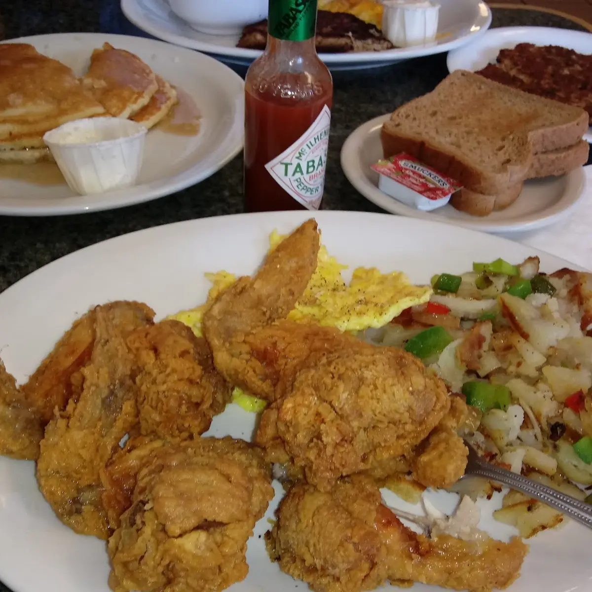 Fried Chicken Breakfast Plate
