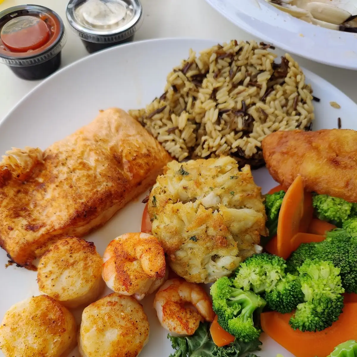 Seafood Platter with Rice