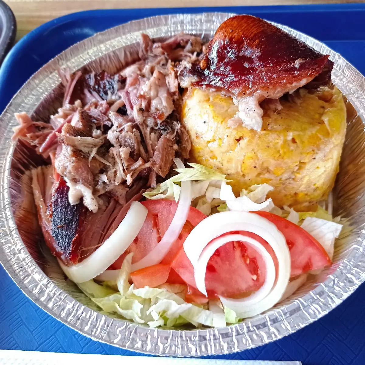 Mofongo Con Pernil Roast Pork