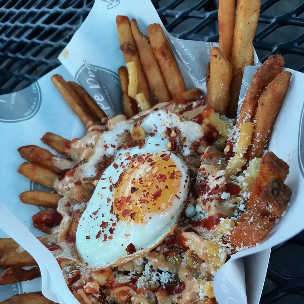 Loaded Fries w Fried Egg