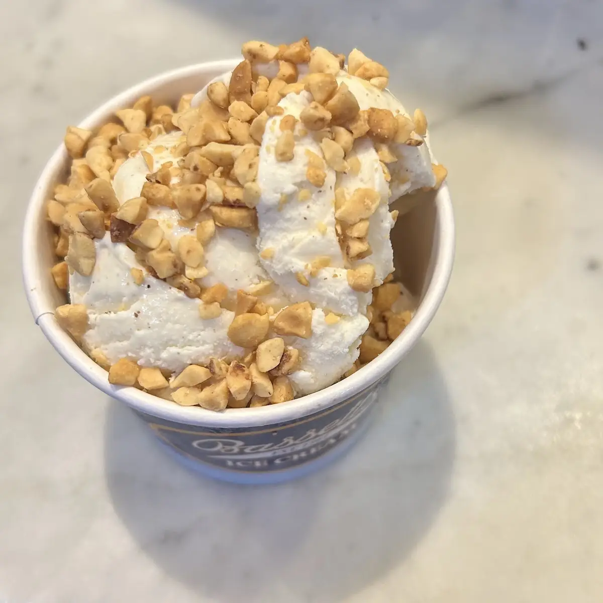 Vanilla Ice Cream with Peanuts