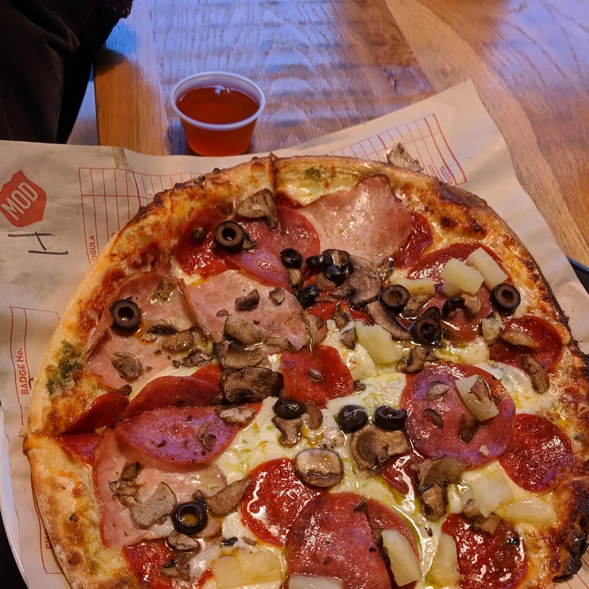 Custom Pesto Sauce Pizza
