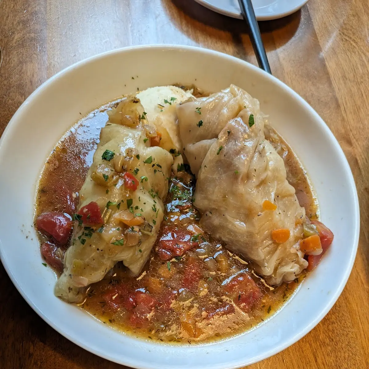 Cabbage Rolls with Mashed Potatoes