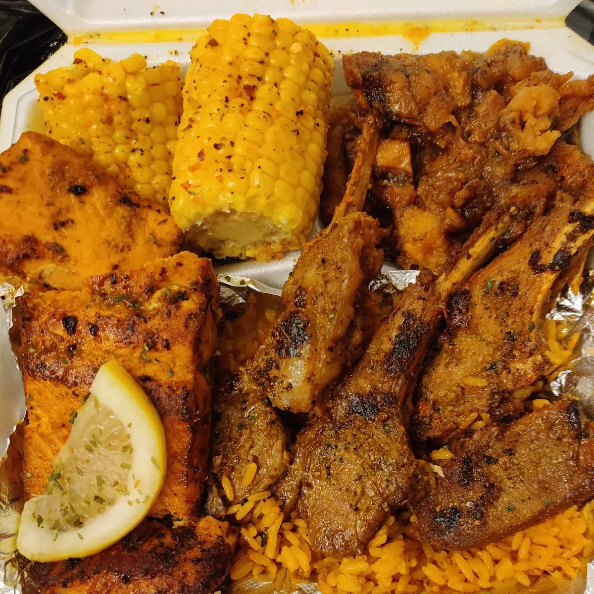 Lamb Chops & Salmon