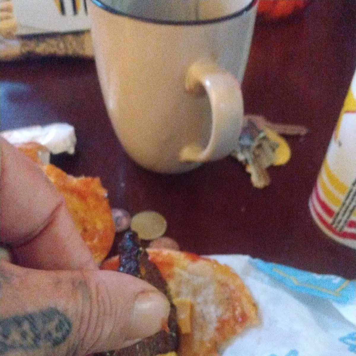 Burnt CALD Double Cheeseburger That Was Actually a Single