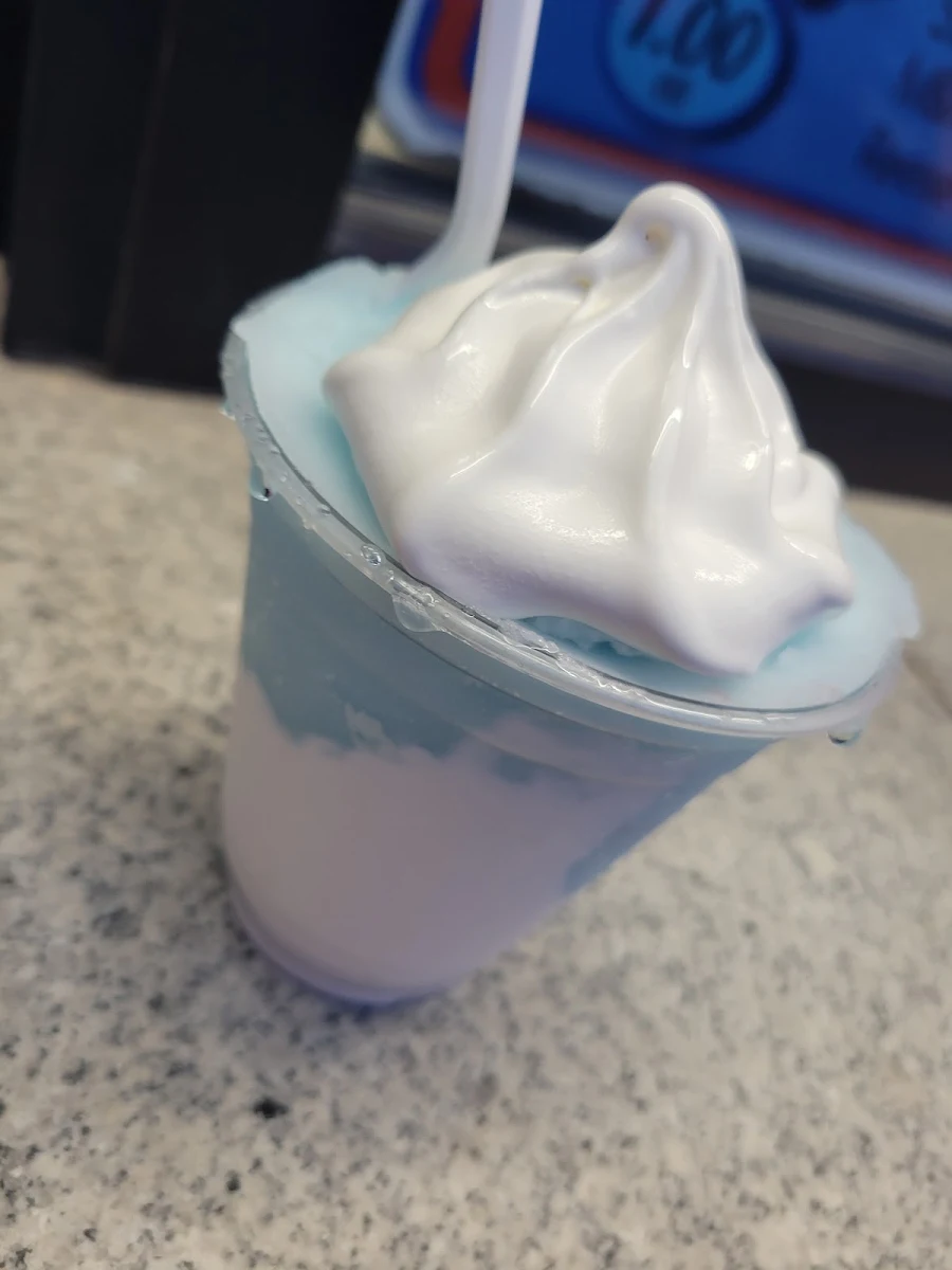 Cotton Candy Water Ice w Vanilla Custard