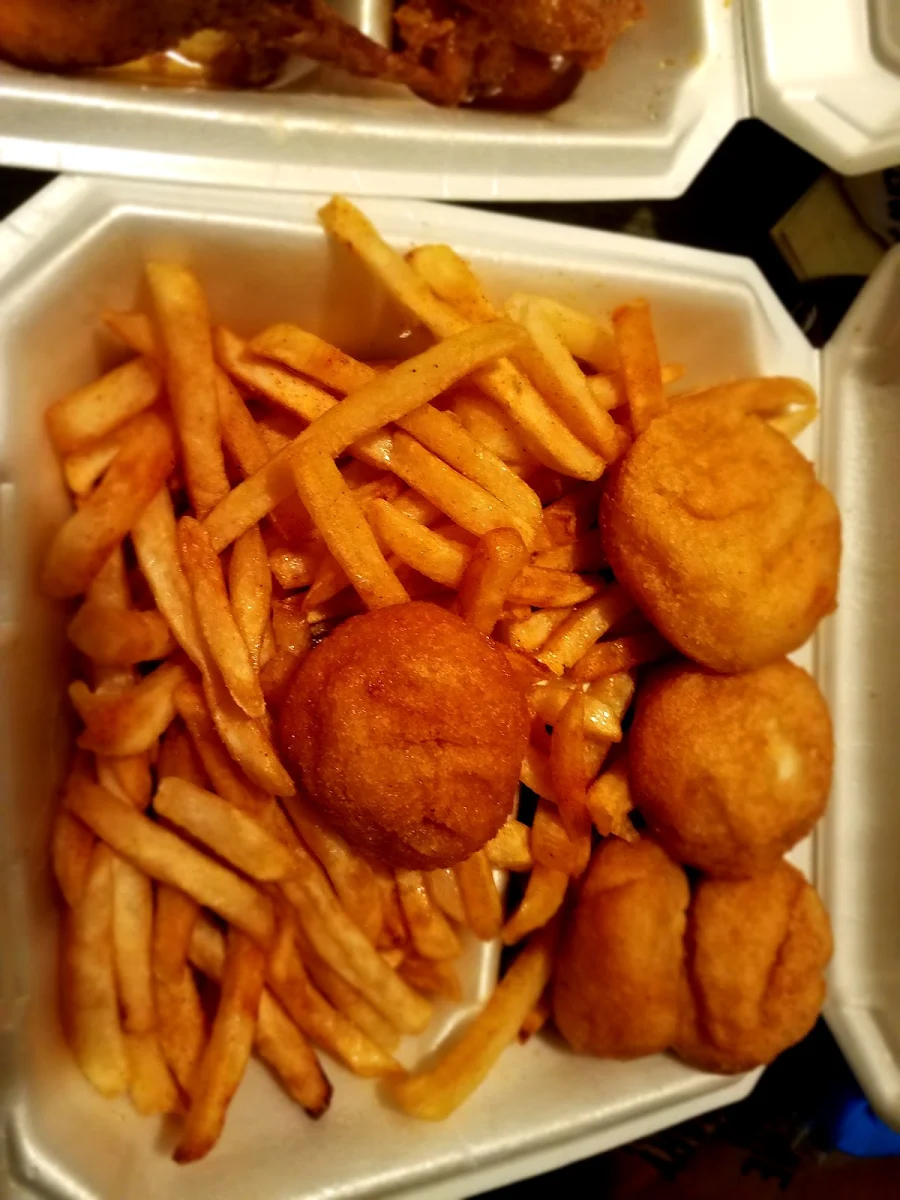 Fries and Deep Fried Biscuits