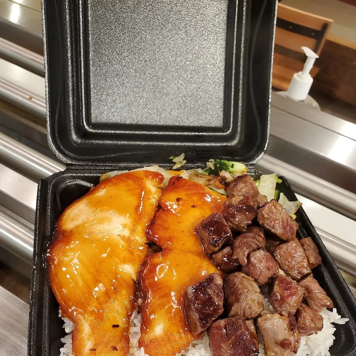 Steak and Salmon Entree