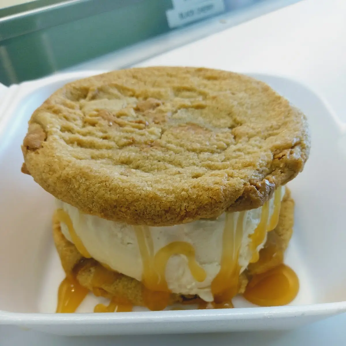Peanut Butter Cookie with Salted Caramel Icecream