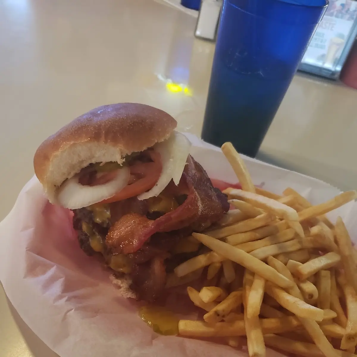 Double Bacon Cheese Burger Deluxe Burger