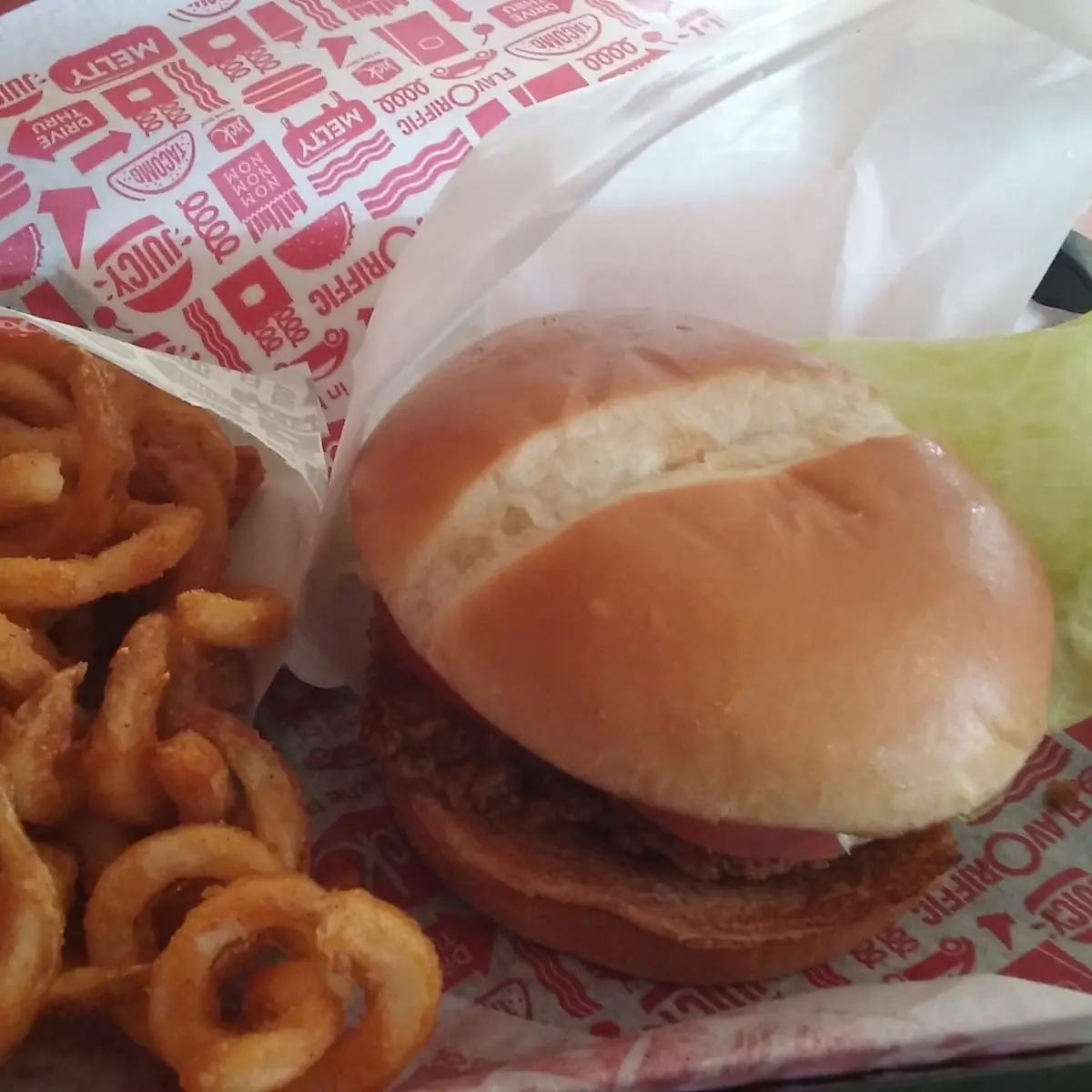 Sriracha Curly Fry Burger