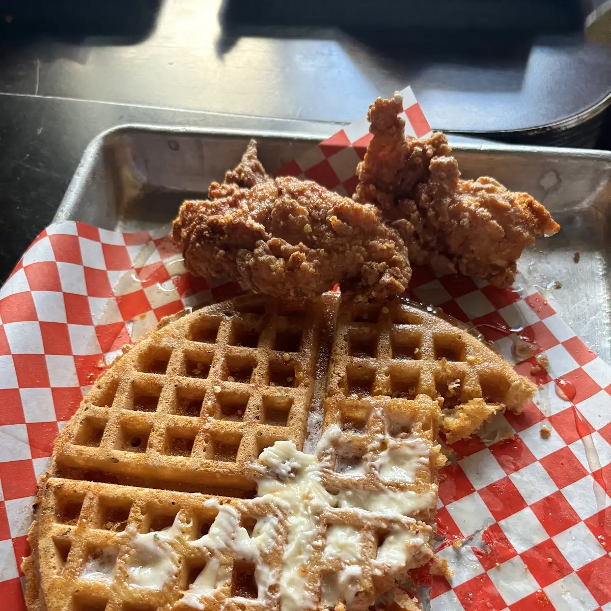 Spicy Chicken and Waffles