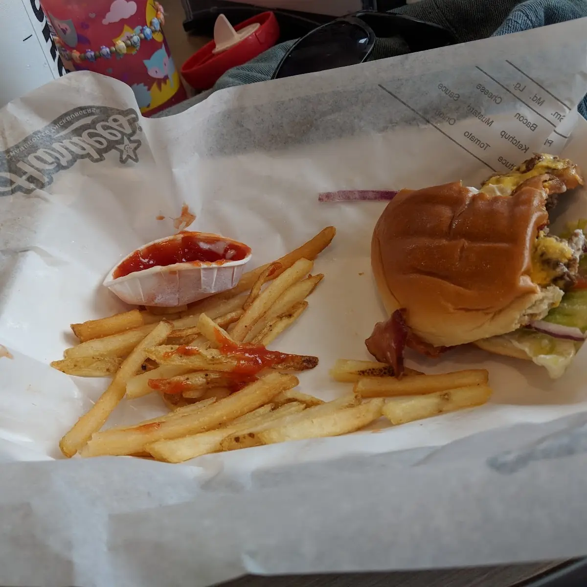 Bacon Cheeseburger and Fries