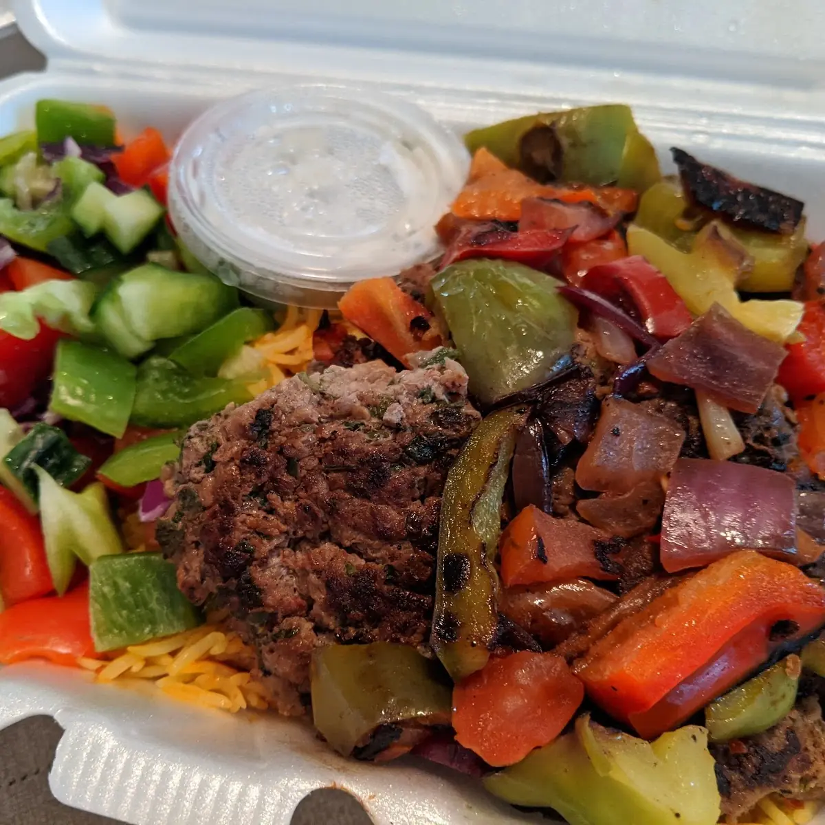 Kufta with Rice and Salad