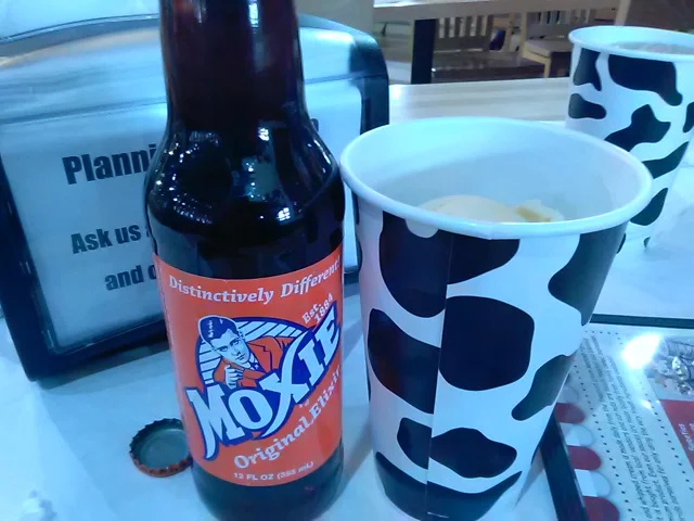 Moxie Float with Vanilla Ice Cream
