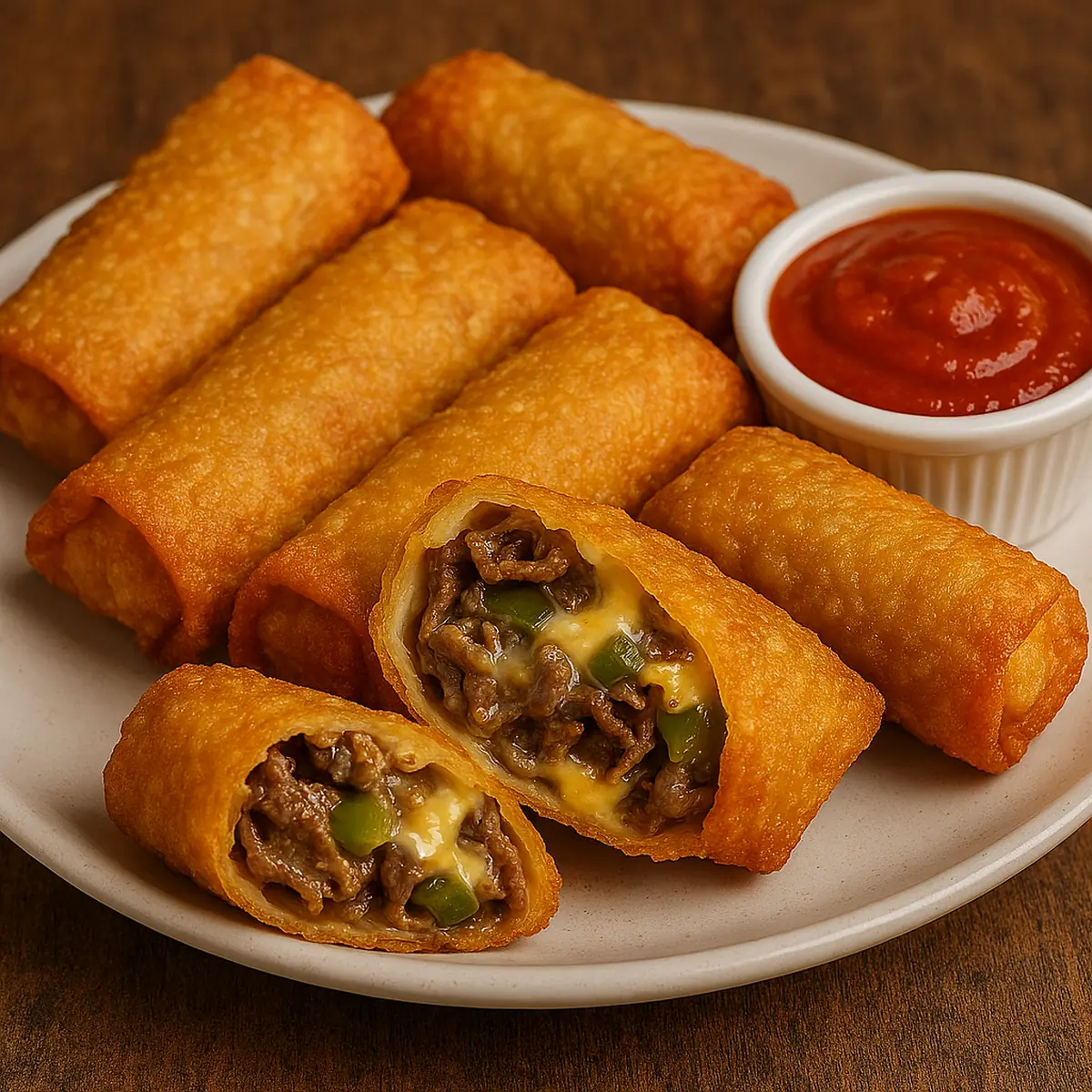 Cheesesteak Spring Rolls