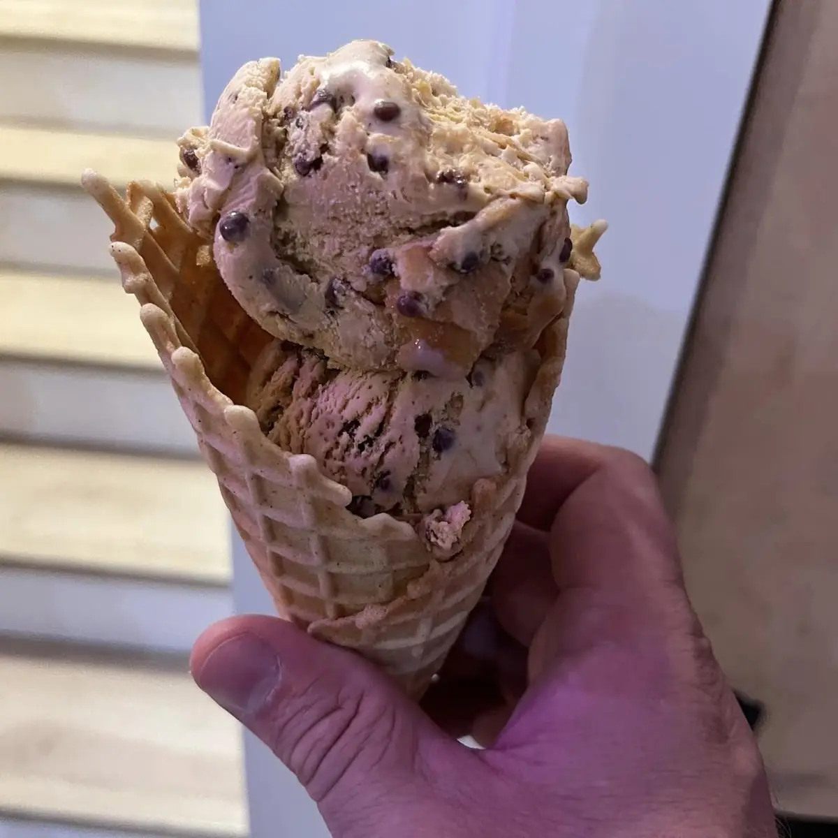 Blueberry Waffle Cone