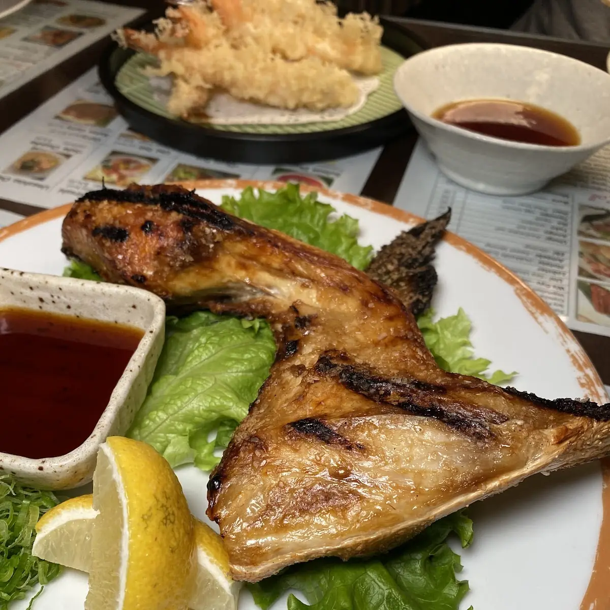 Grilled Salmon Collar