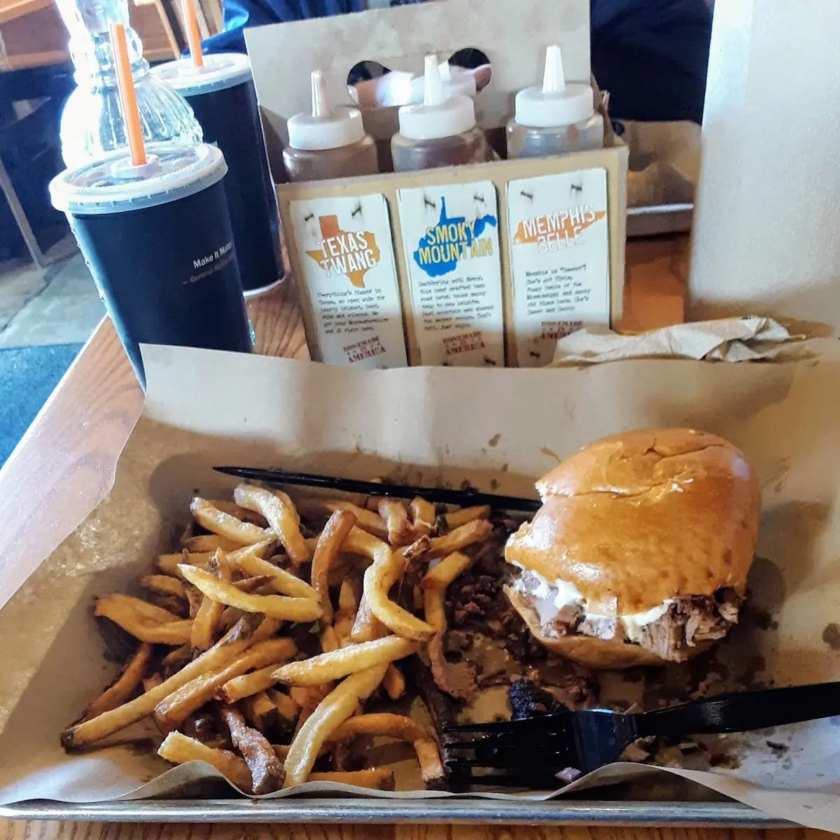Extra Lean Brisket Sandwich & Hand- Cut Fries