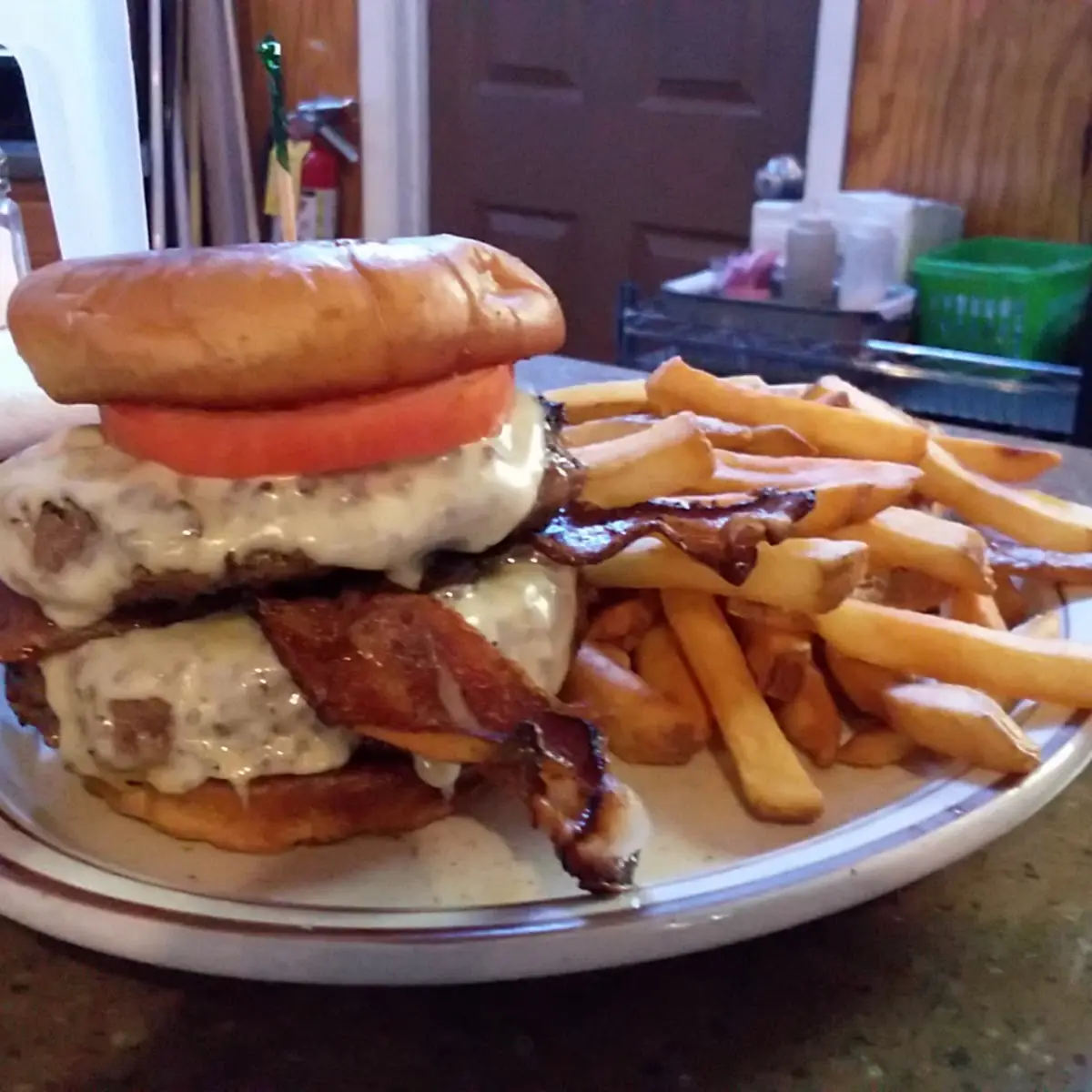 Double Cheeseburger with Bacon