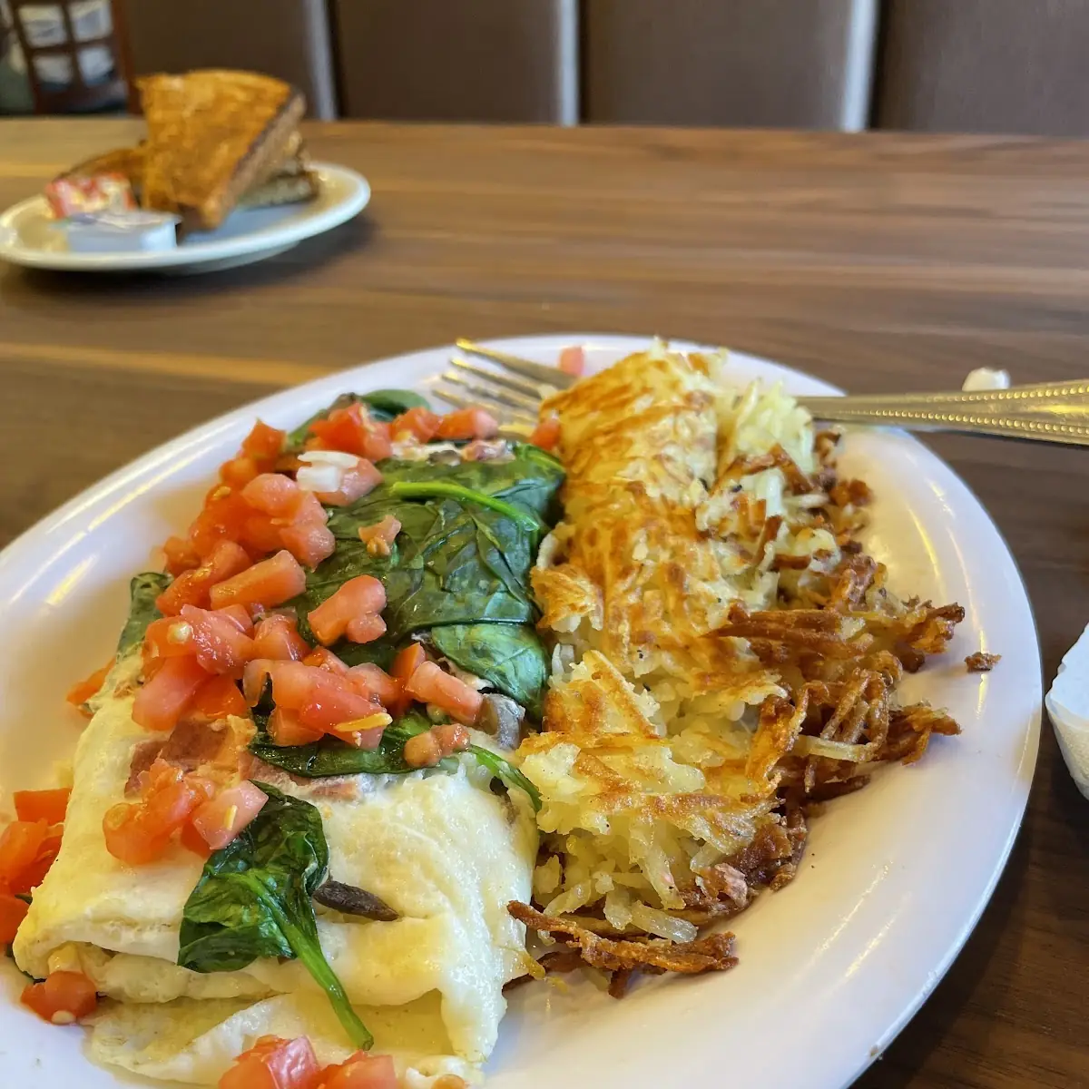 Healthy Omelet with Hash Browns