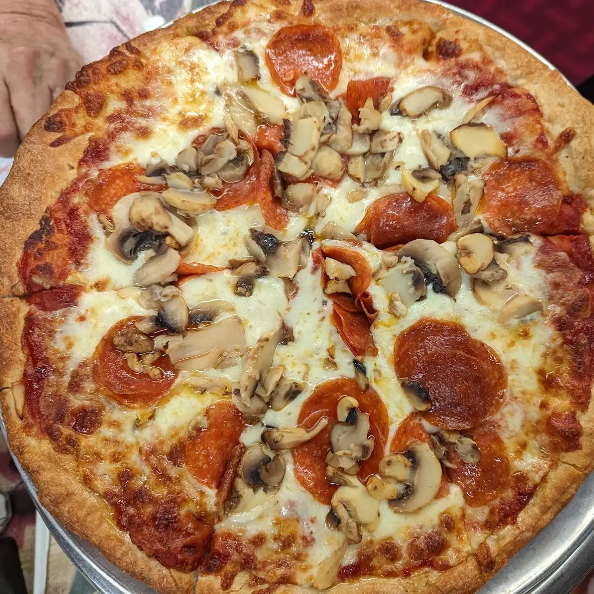Pepperoni and Mushroom Pizza