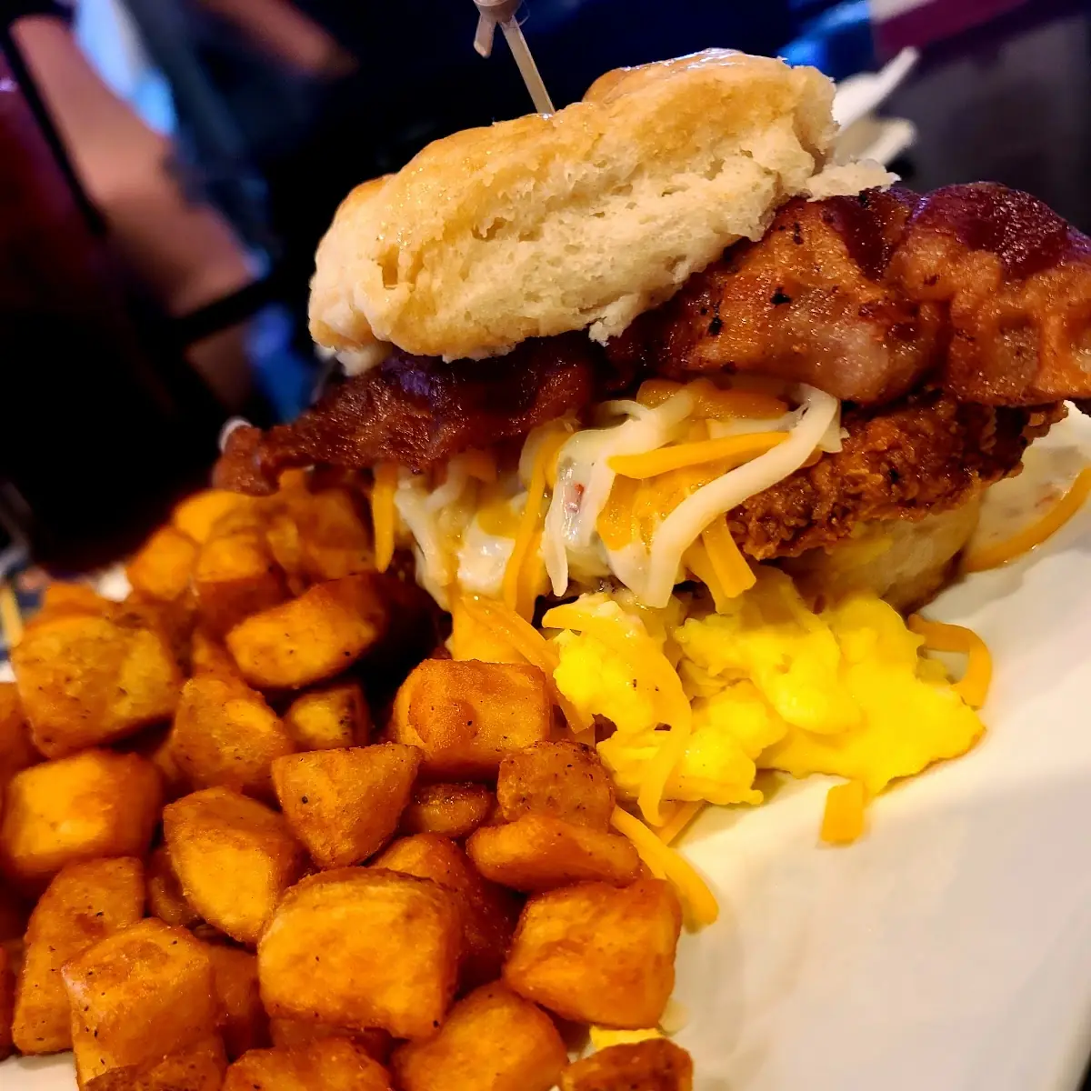 Smothered Chicken Biscuit
