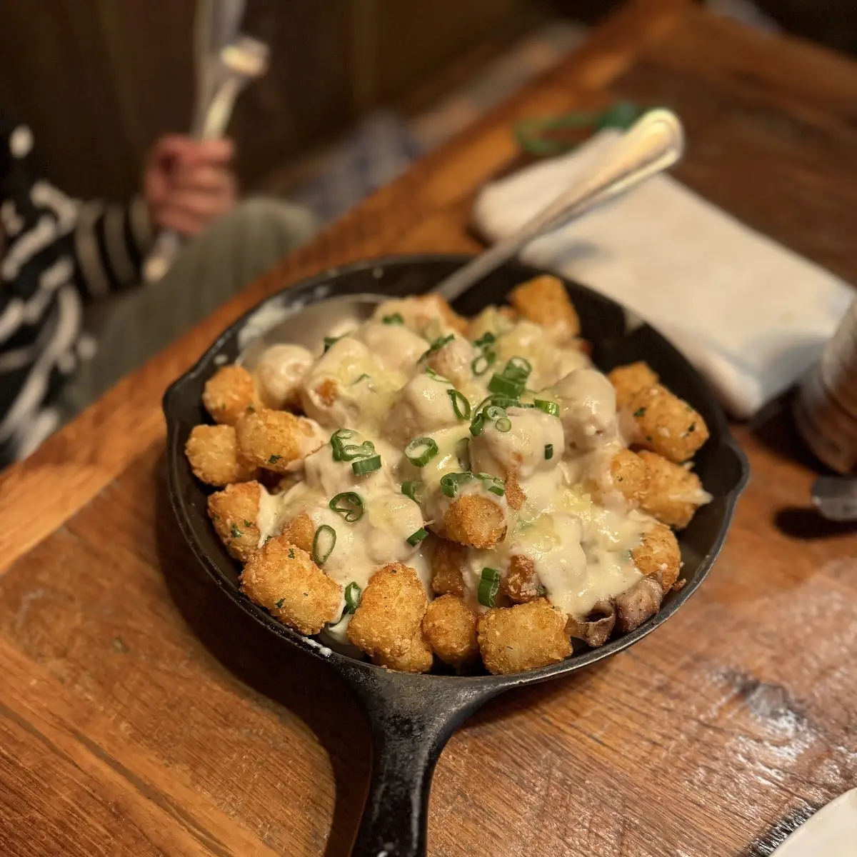Tater Tot Poutine with an Egg on Top