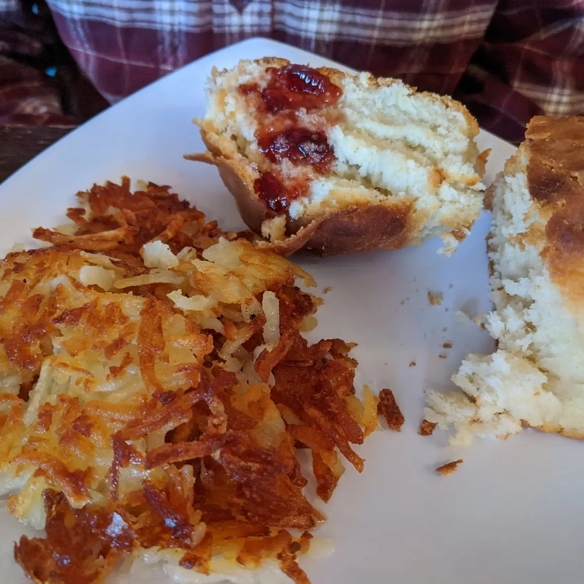 Biscuit and Hash Browns