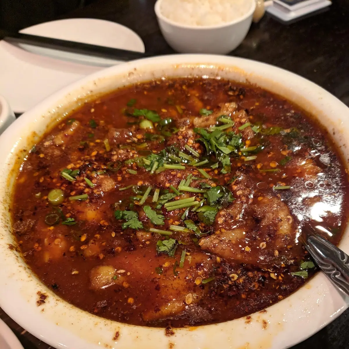 Fish with Bean Sprouts in Hot Sauce