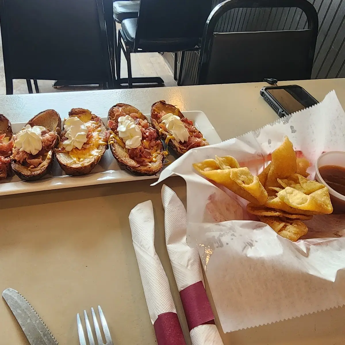 Potato Skins with Cheese