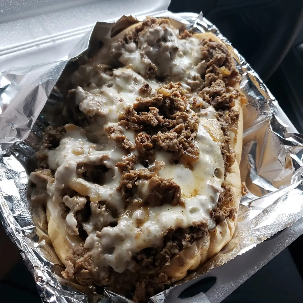 Philly Cheese Steak Sandwich Double Meat Double Cheese