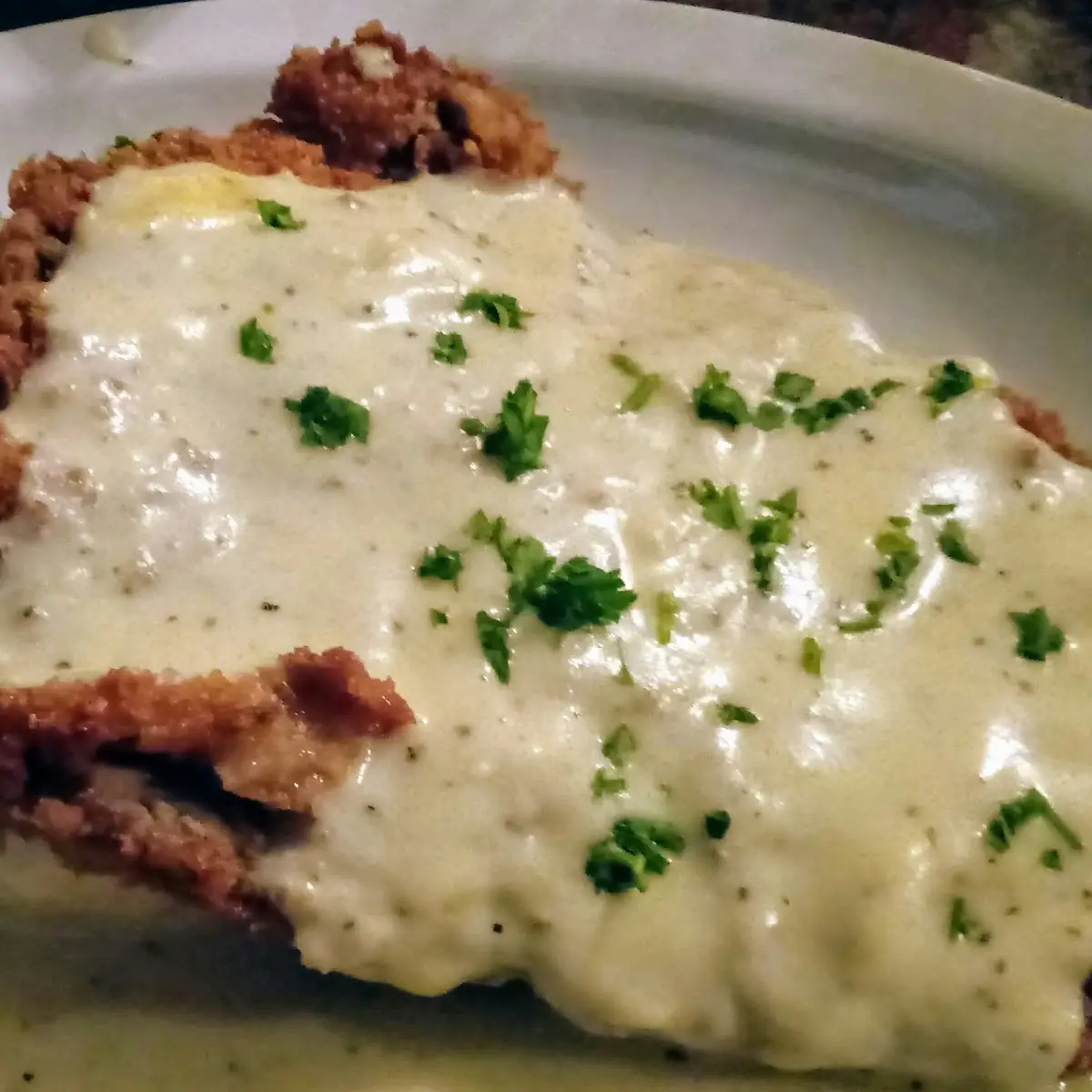 Chicken Fried Steak Mashed Potatoes and Green Beans