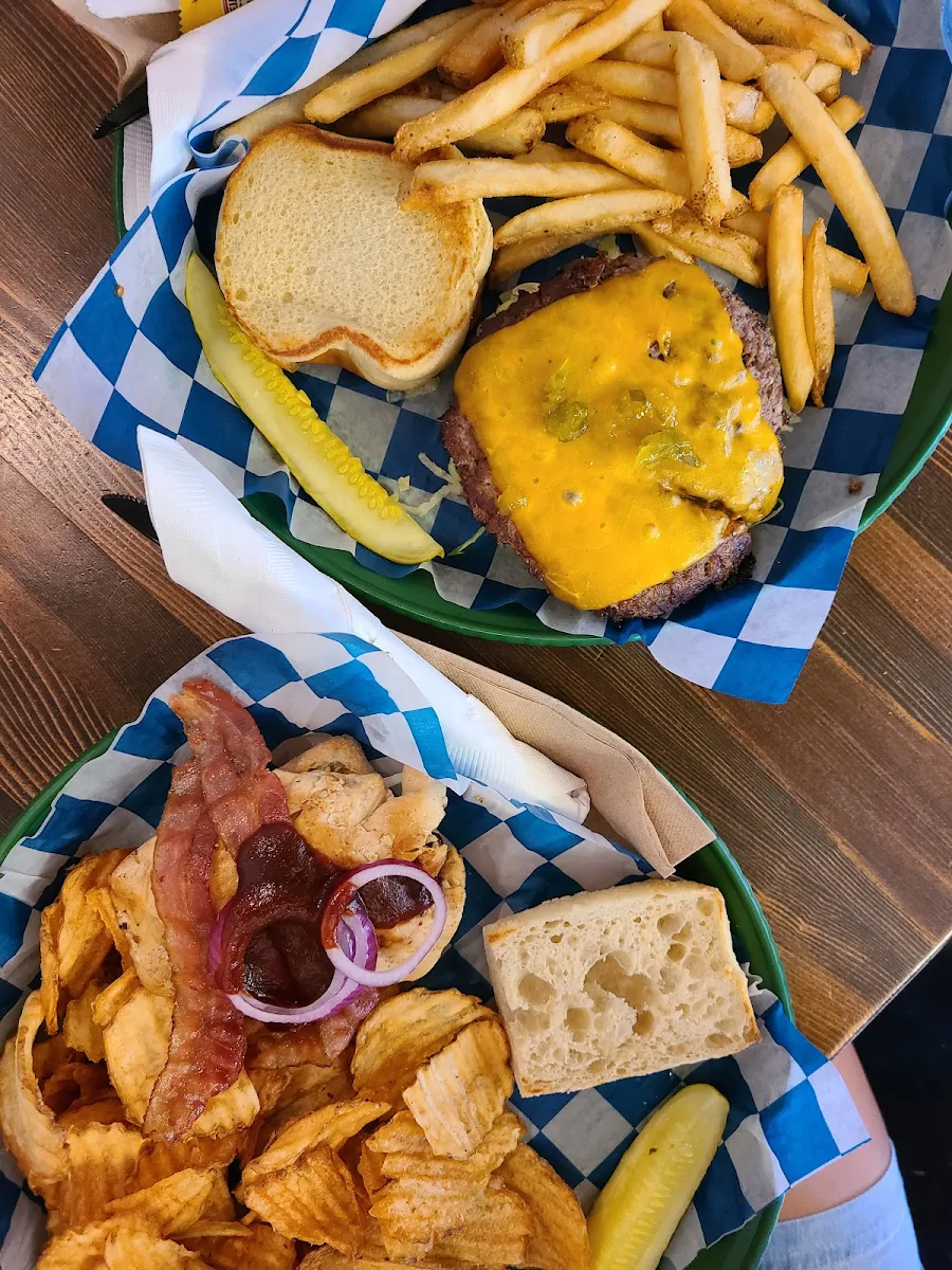 BBQ Chicken and Burger